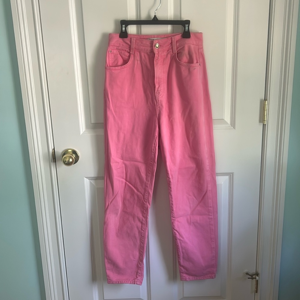 Zara High Waisted TRF Mom Fit Jeans